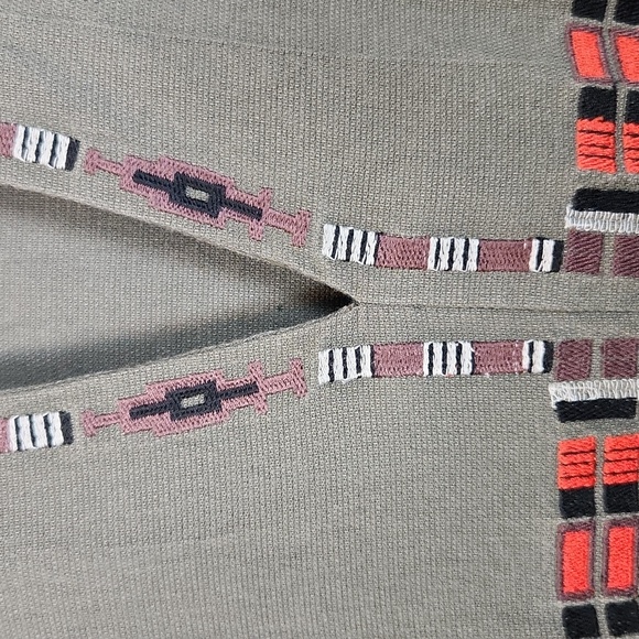 Twelfth Street by Cynthia Vincent Totem Mini Green Boho Tunic Dress Size 2 - Picture 9 of 11